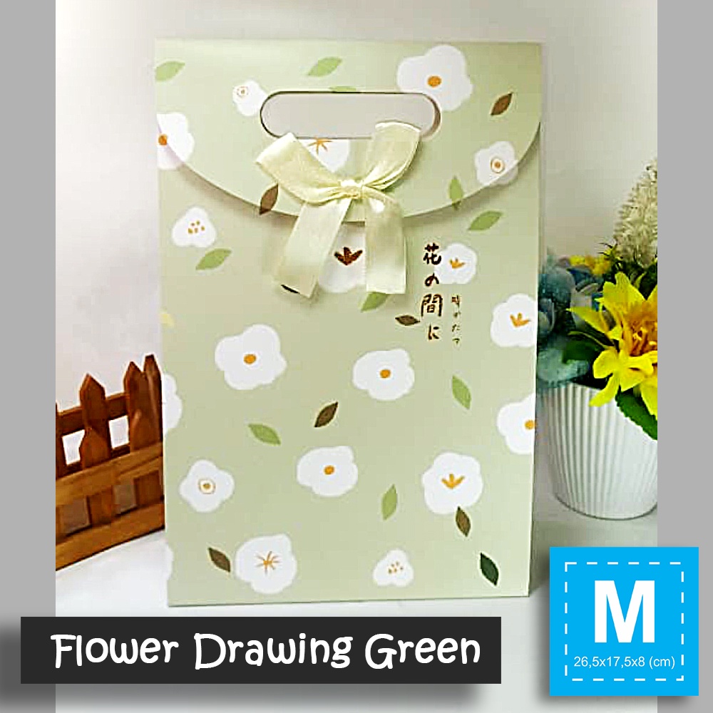 

Paper Bag - M FLOWER DRAWING