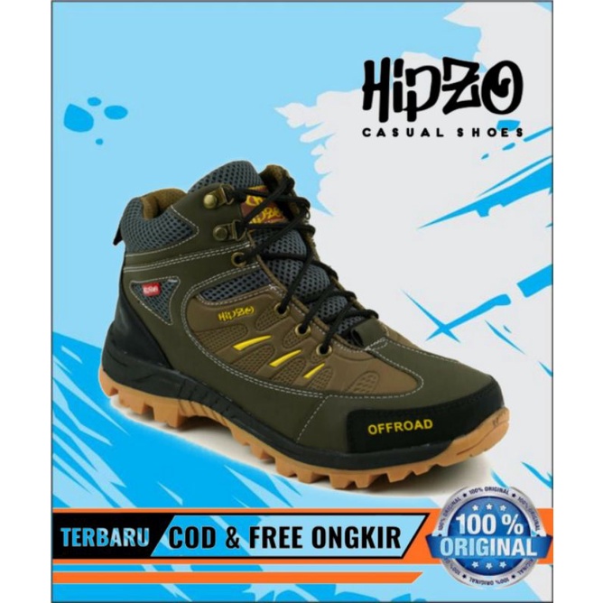 [TERLARIS] Sepatu Pria Original Hipzo M 047 Pria Boots Kasual Casual Boots Kulit Hiking