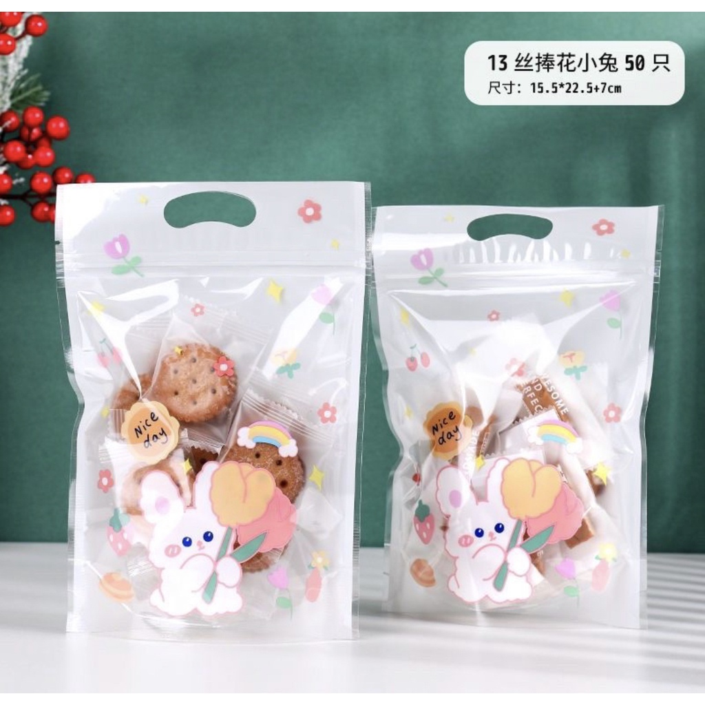 1pcs Kantong Pouch zip lock zipper bag permen kue kering biscuit cookies