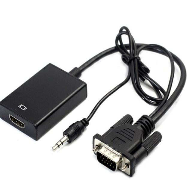 Converter VGA Male to HDMI Female With Micro USB Power & Audio / Kabel