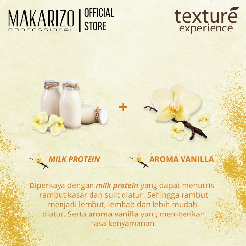 Makarizo Professional Texture Experience Shampoo &amp; Conditioner 250ml / Strawberry Yoghurt / Black Chocolate / Vanila Milk / Green Tea Butter