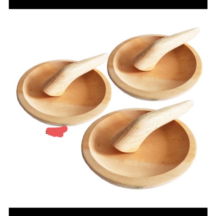 Cobek / Cobek Kayu + Ulekan Kayu