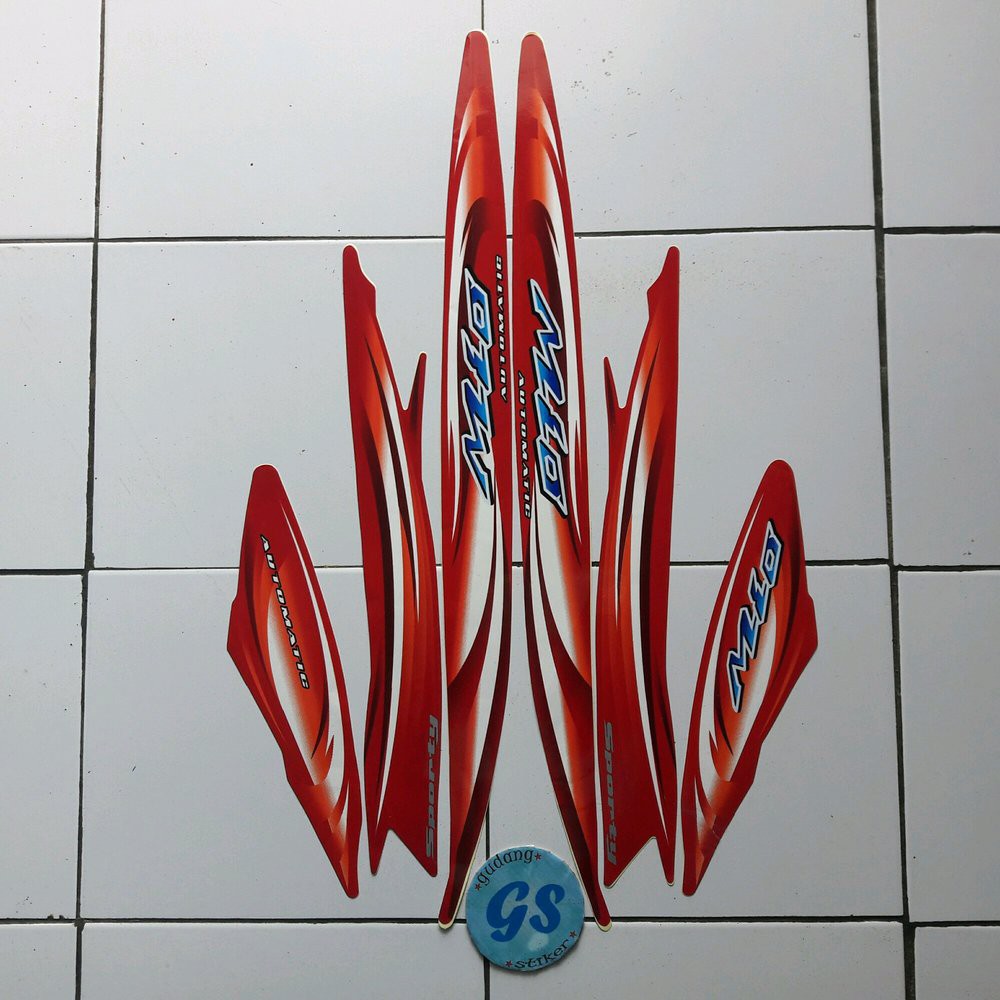 striping mio sporty 2007 merah