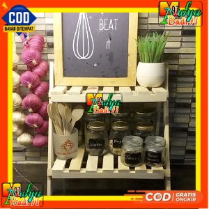 Rak Susun kayu Mini Serbaguna | Rak Meja Rakit Multifungsi