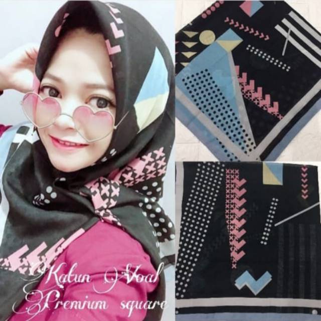 GS. Hijab Segi Empat Motif Voal