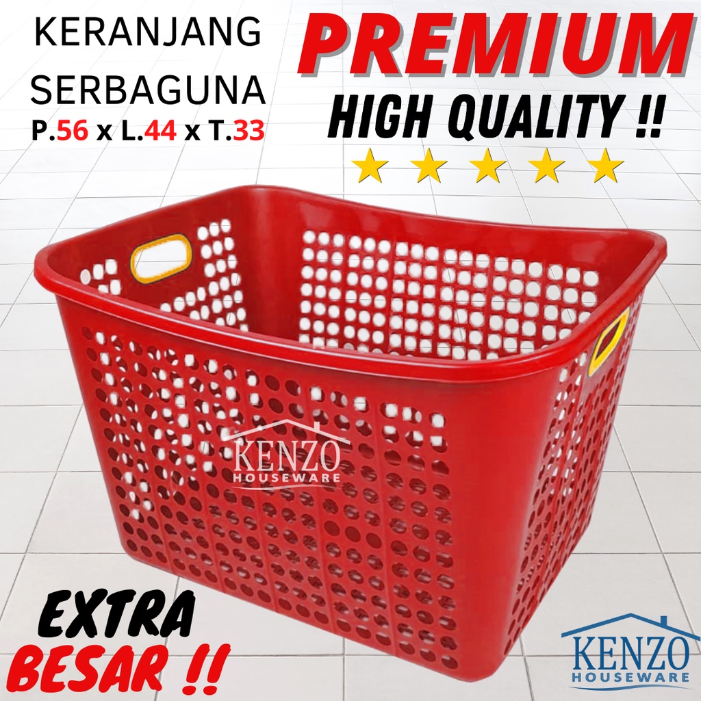 Keranjang Baju Pakaian Laundry Plastik Besar Tinggi Kuat Keranjang Baju Kotor KOKOH