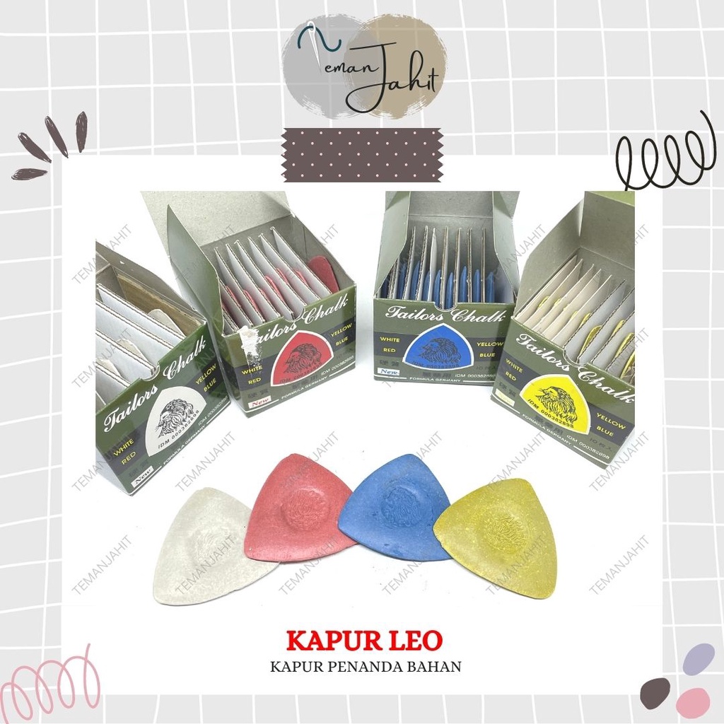 Jual Kapur Penanda Bahan Kapur Pola Kapur Jahit Tailor Chalk Merk Leo Shopee Indonesia 