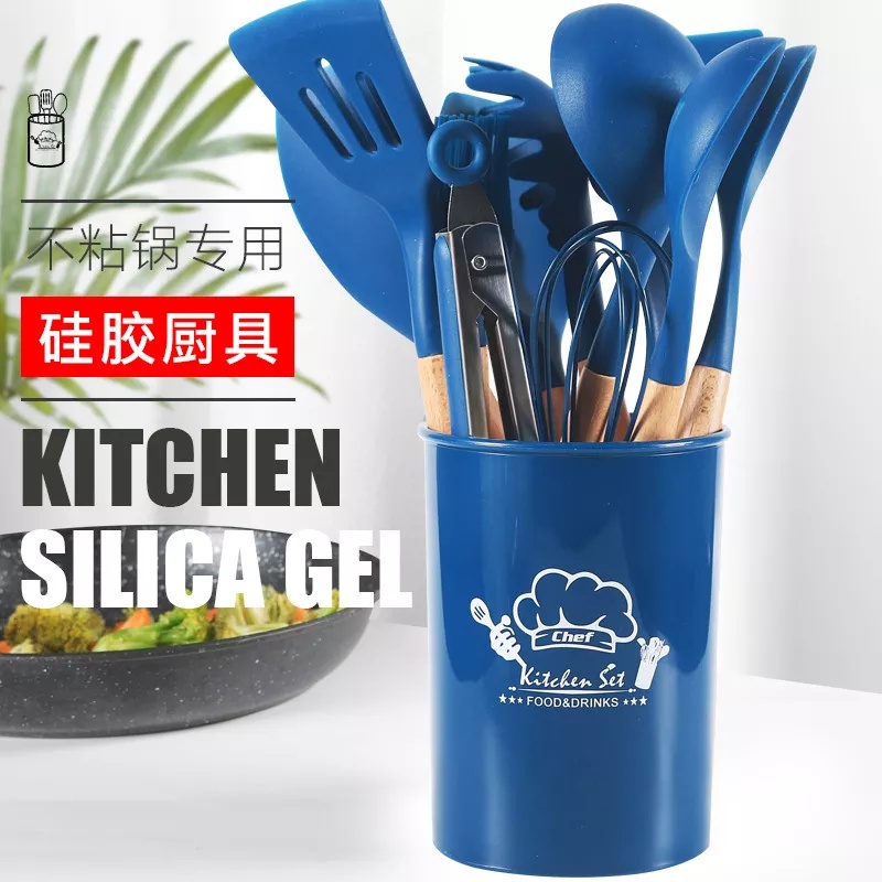 utensil set 11pcs / peralatan masak sutil spatula silikon