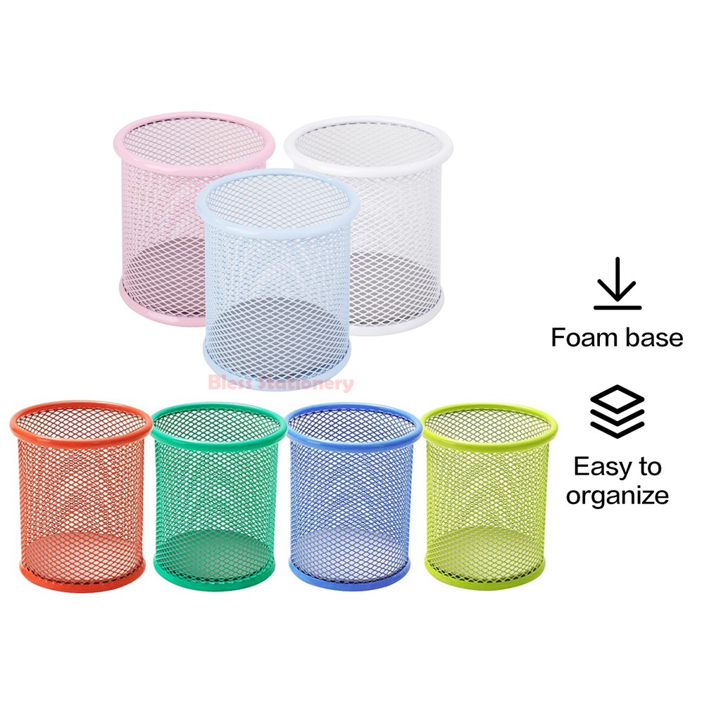 

Deli tempat alat tulis BULAT tempat pulpen jaring tempat pensil warna pen stand pen holder - E9153