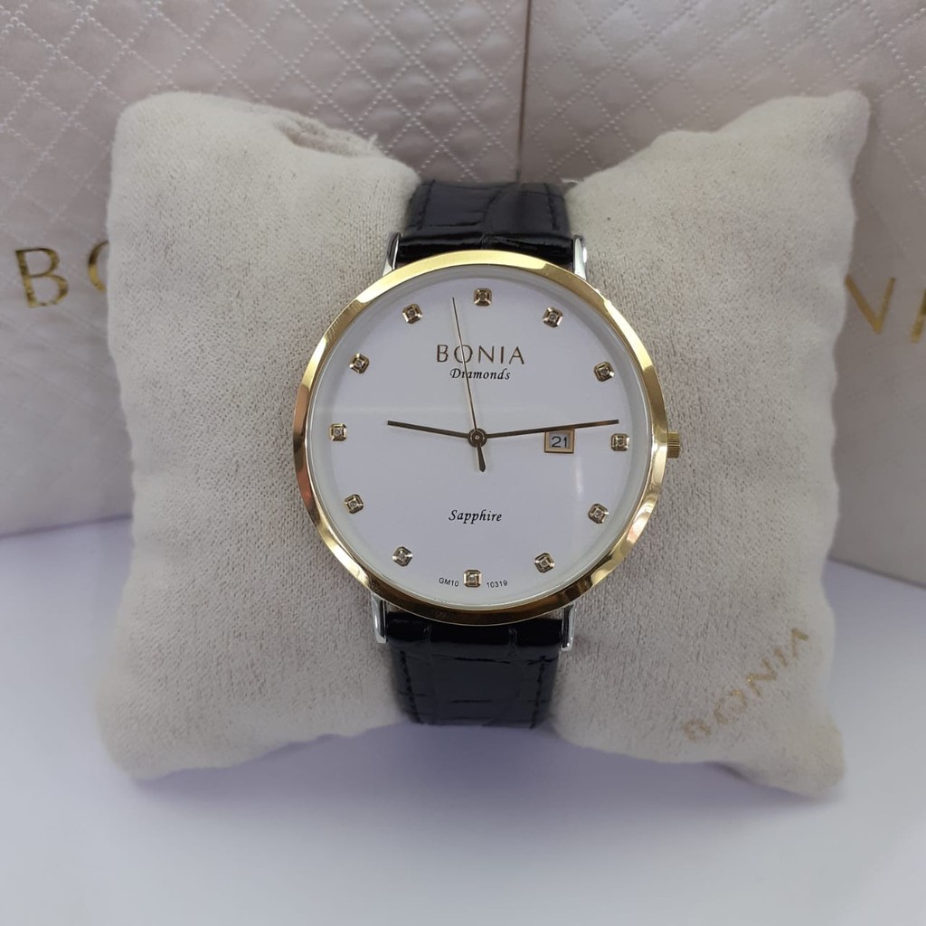 JAM TANGAN PRIA BONIA BNB10319-1217 BLACK GOLD ORIGINAL