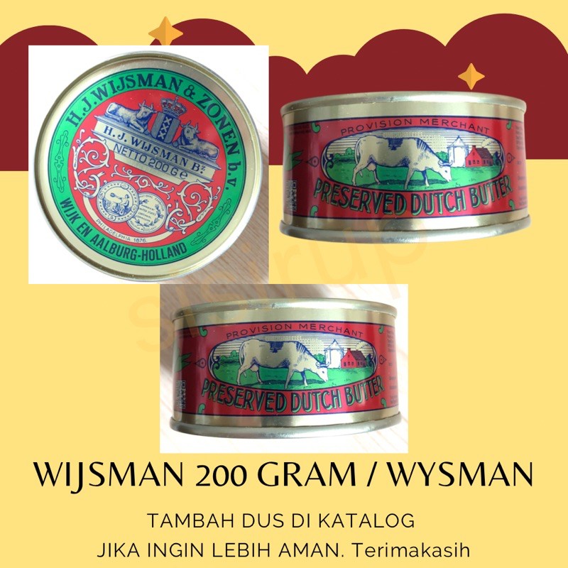 200 GR Wijsman 200 gr / Mentega Wysman / Butter Wisman / Dutch Butter