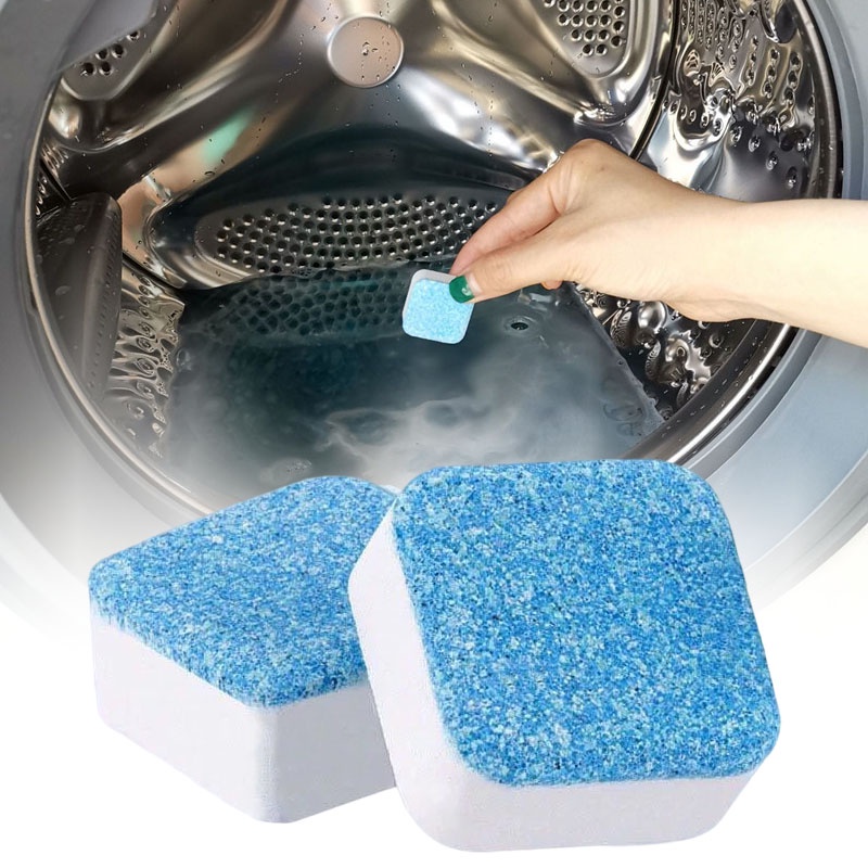 Pembersih tabung Mesin Cuci Membunuh Bakteri, Jamur dan lumut pada tabung, pakaian lebih sehat dan bersih Pembersih Mesin Cuci Washing Machine Cleaner 1PCS - WFY457 Washing Machine Cleaning Tablet Deep Cleaning Effervescent Tablet Descaling Deodorant