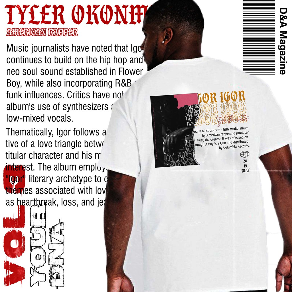 KAOS TYLER OKONMA UNISEX TEE TYLER THE CREATOR STREETWERA FASHION