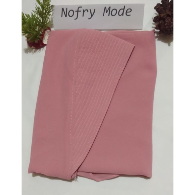 kimar kotak mini ceruty beby doll dua layar./ hijab ceruty dua layer mini beby doll prremium(beli 3 bunus ikat rambut 1)-Pink salam