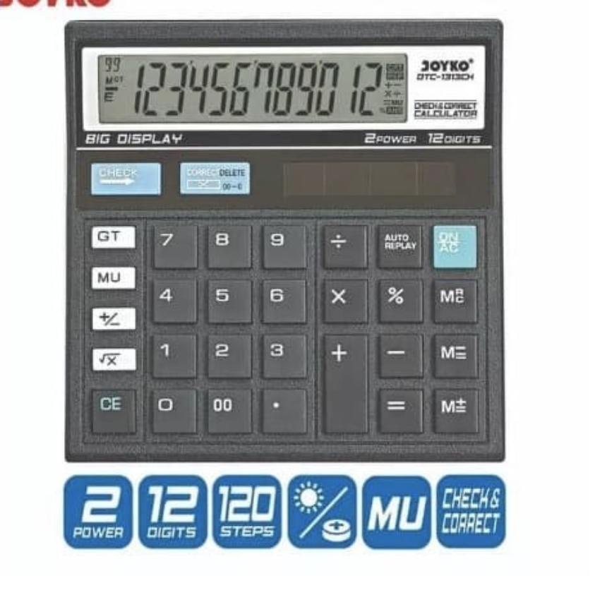 

Kekinian - CALCULATOR JOYKO DTC 1313CH / KALKULATOR 12 DIGITS