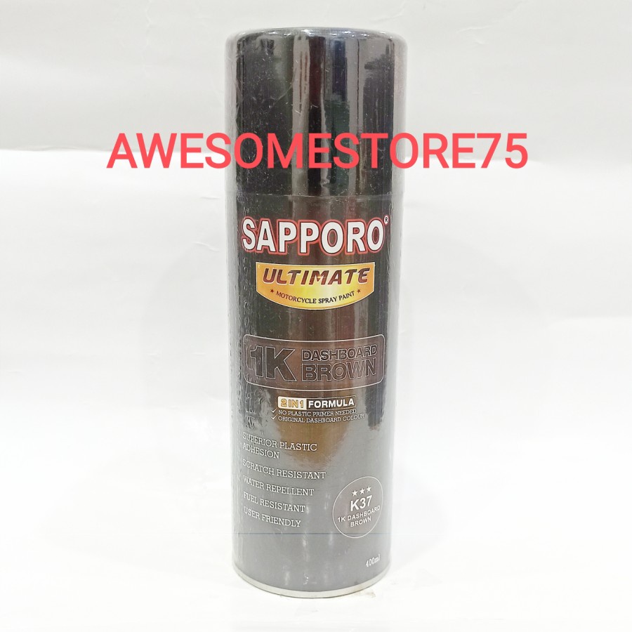 SAPPORO ULTIMATE *** K37 1K BROWN DASHBOARD COATING Coklat Body Kasar Badan Cat Semprot