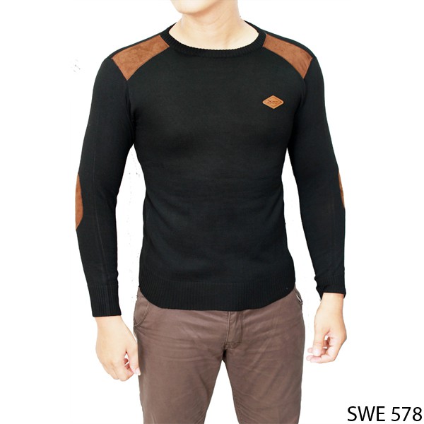 Sweater Pria Motif O-Neck / Premium Quality - Bahan Rajut (COMB)