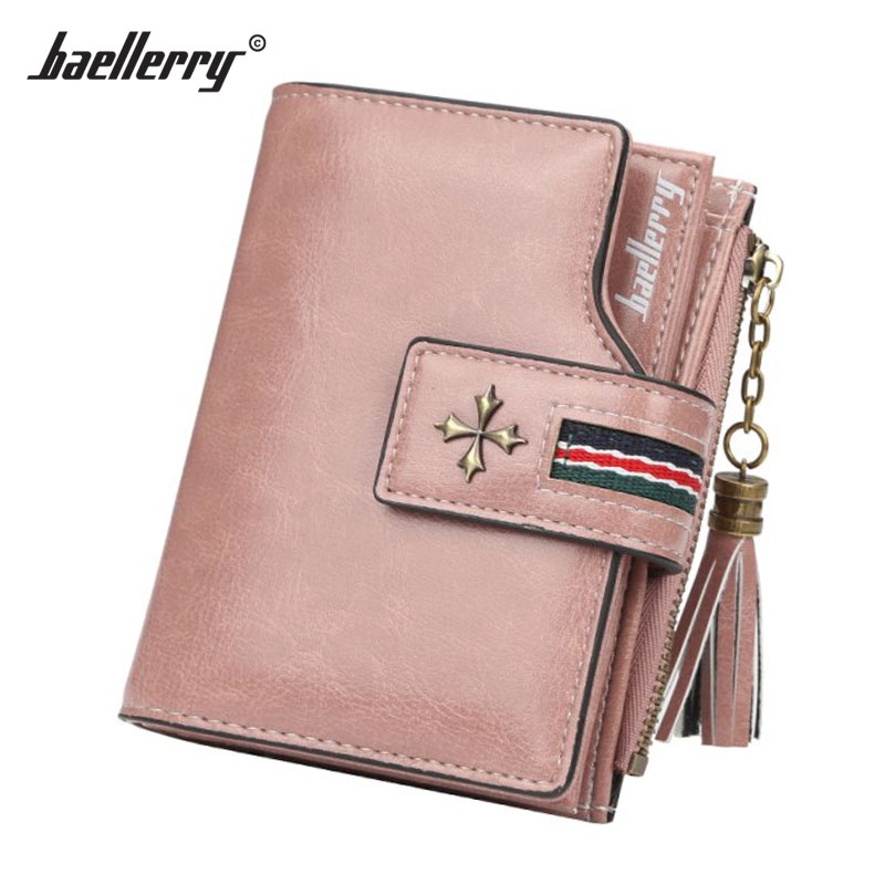 BAELLERRY N1636 Dompet Lipat Wanita Kulit Bifold Wallet WK-SBY