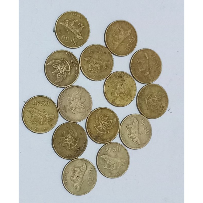 Uang koin 50 rupiah komodo