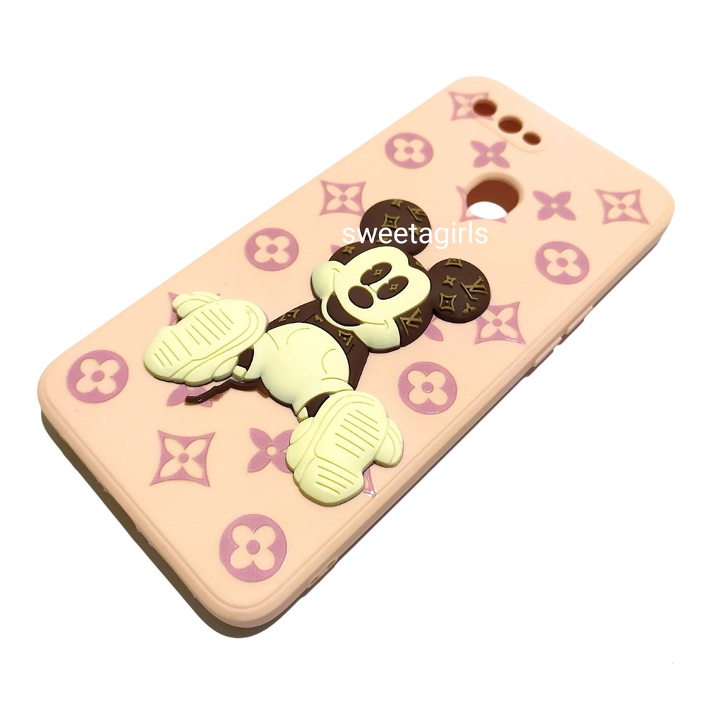 Casing Silikon Lucu Boneka Timbul 3D untuk Oppo A5s-A12-A7-F9-A11K ( Sama Ukuran ) sweetacase.id / Baby Silikon Case Candy Macaron Boneka Timbul motif pretty melody/Elmo/mickey mouse/bobba girl/doraemon/gucci / Aesthetic Casing silikon lembut