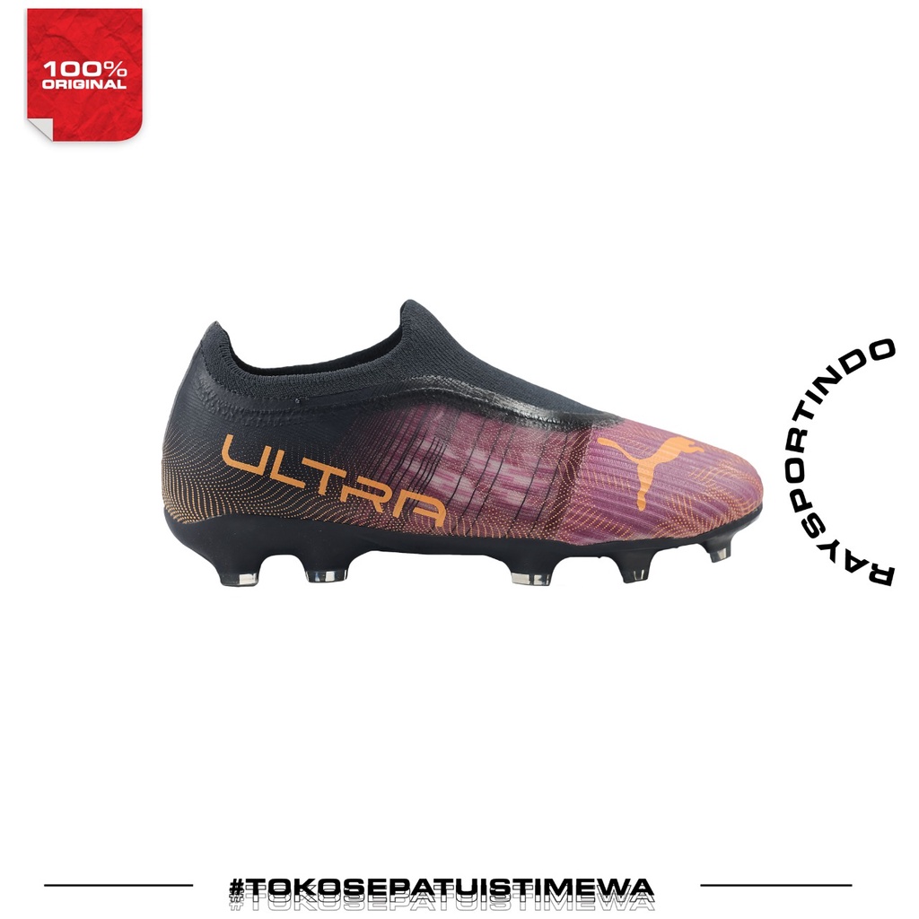 PUMA ULTRA 3.4 FG/AG JR LACELESS FUCHSIA NEON CITRUS PARISIAN