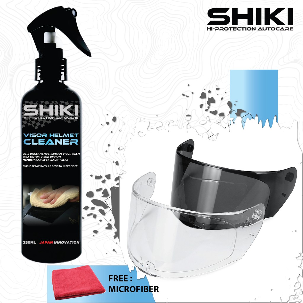 SHIKI HELM VISOR CLEANER PEMBERSIH & PELINDUNG VISOR / KACA HELM 250ML