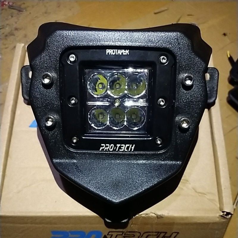 Lampu LED klx / reflektor KLX D-Tracker crf WR LED 6 MATA PROTAPER PROTECH Harga promo