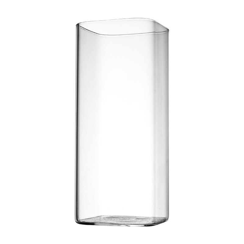 Gelas Minuman Borosilicate Glass Desain Balok Transparan Menarik 250ml