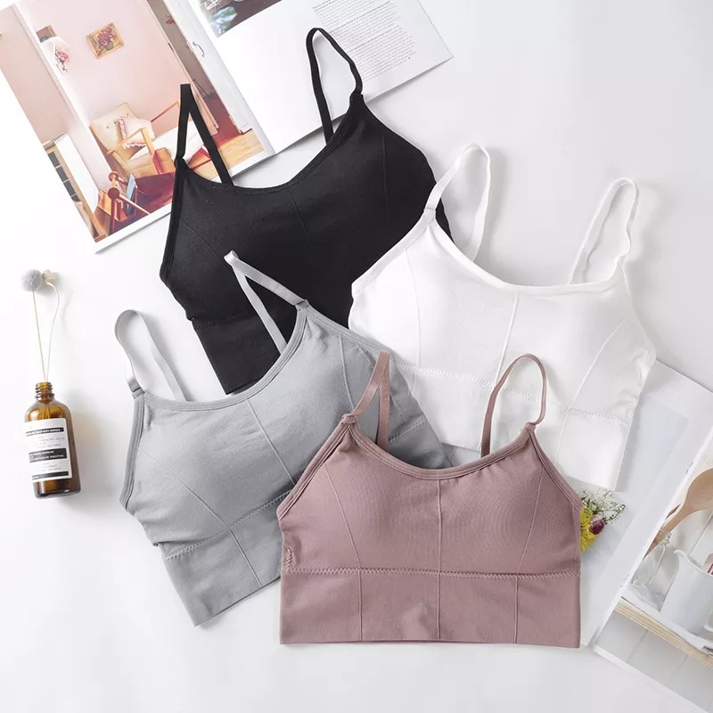 Tmall88 Bra Tank Top Wanita Pakaian Dalam Mulus Atasan Crop Sexy Import