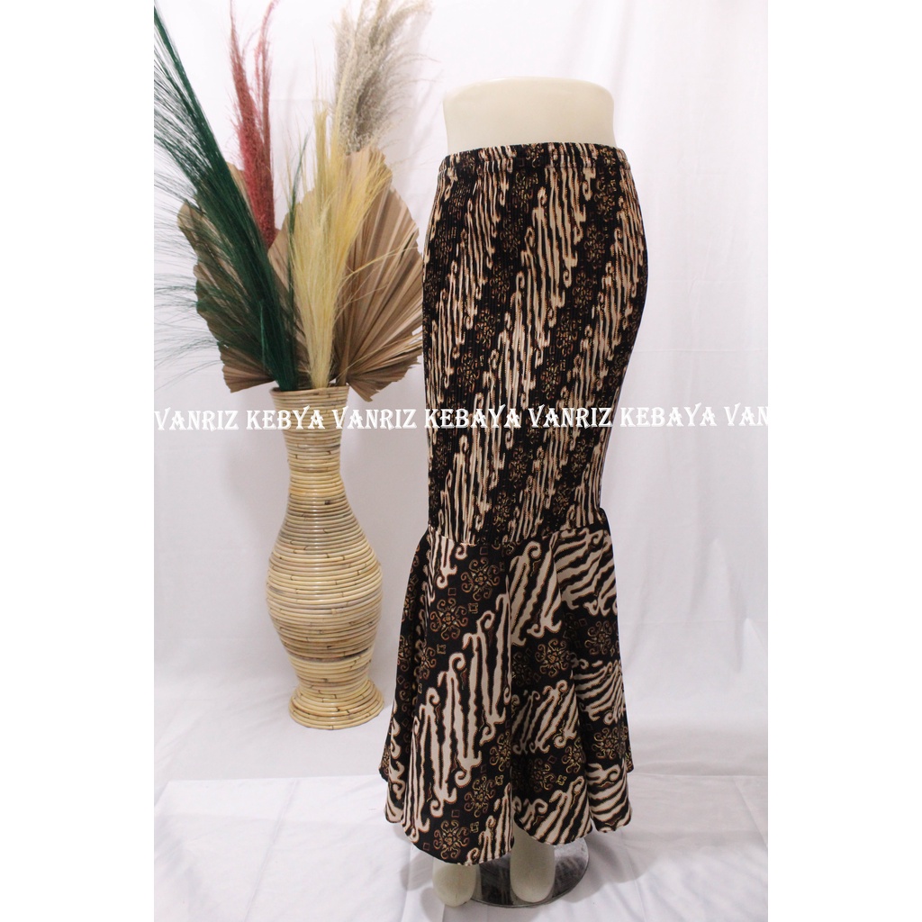 Rok Plisket Duyung, Rok Plisket, Rok Duyung, Rok Duyung Plisket Batik, Rok