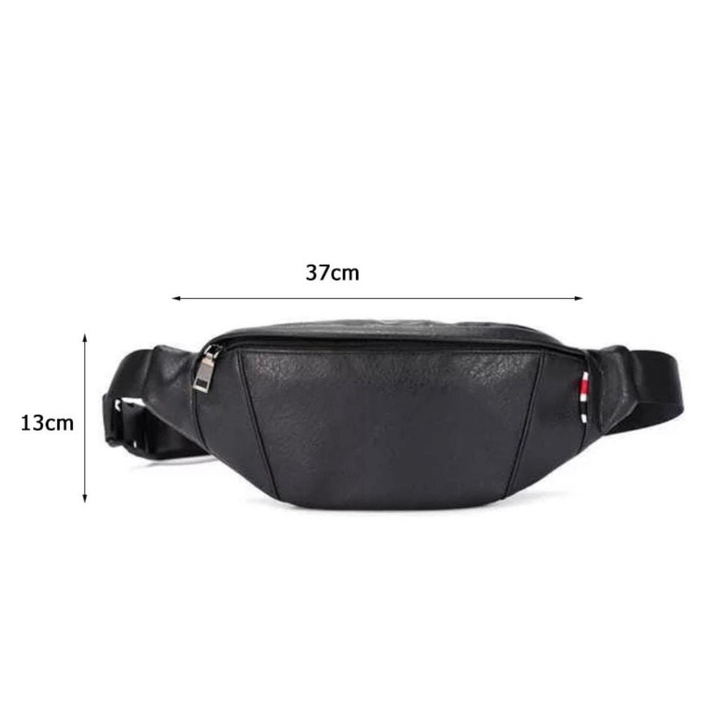 IDH FASHION Free Ongkir Tas Selempang Kulit Bahu Tas Pria Slempang Waistbag Semu Kulit IMPORT SALE!!! new 2022