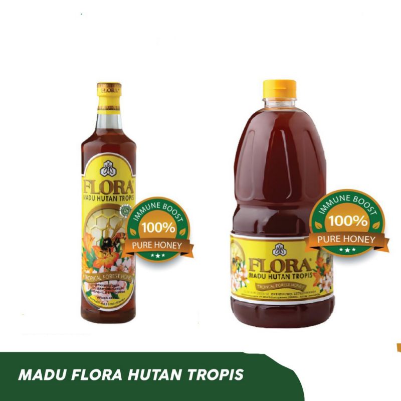 

madu multisari flora Paket hemat 1 (2madu 650ml dan 2000ml)