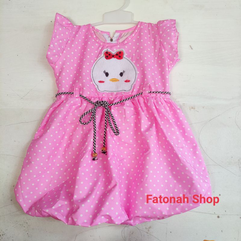 Dress balon anak 1 2 tahun baju anak cewek perempuan ( dress balon dopi )