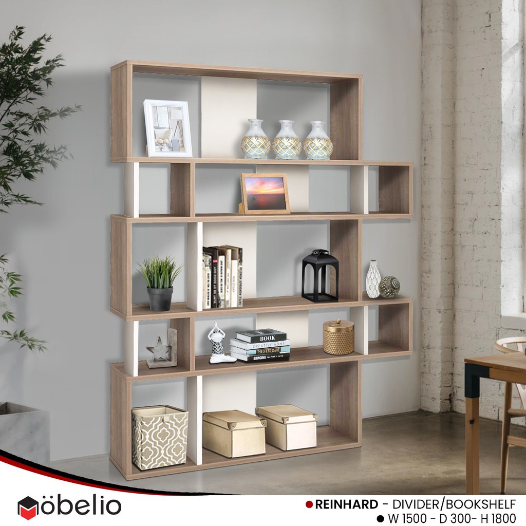 Mobelio Rheinhard Rak Buku Pembatas Ruangan Bookshelf Mobelio Rheinhard Rak Buku Pembatas Ruangan Bookshelf
