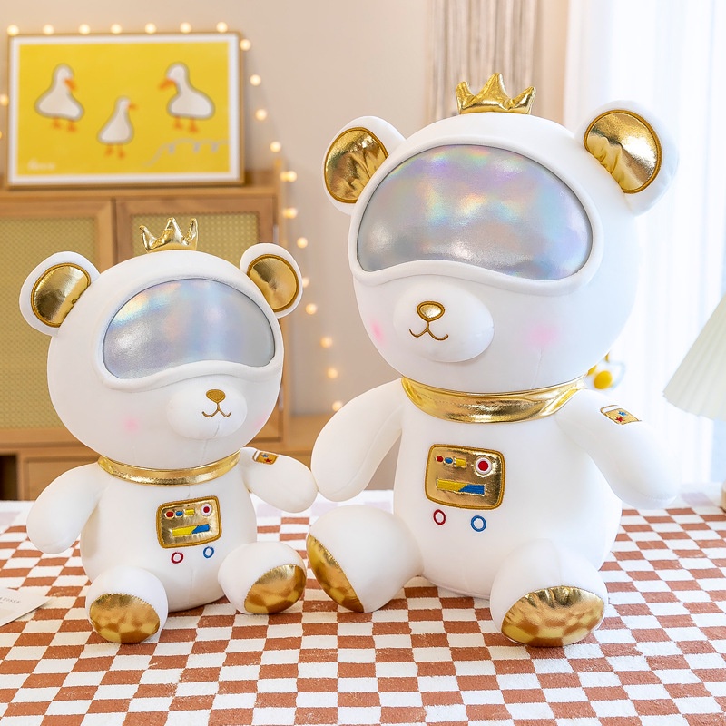 Boneka Bear Kostum Astronot Bahan Plush