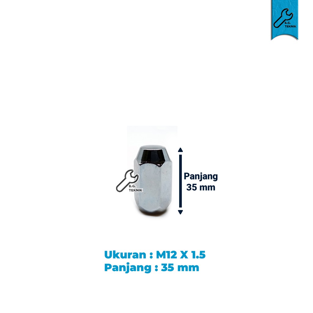 Fujita Racing Lug Nut M12x1.5 / 12x1.25 Kunci 21 (isi 16pc)