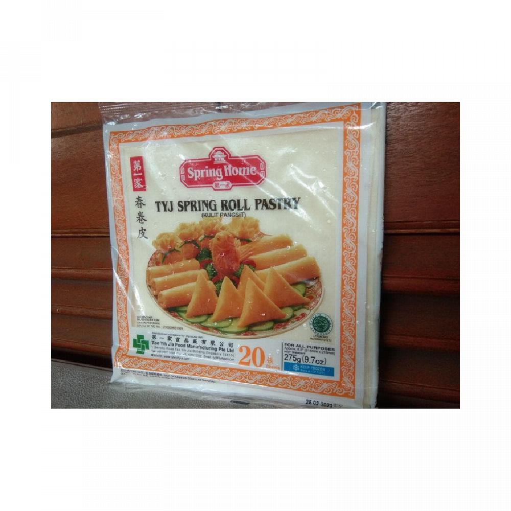TYJ Spring Roll Pastry 275 Gr Kulit Pangsit 20 Sheet Frozen