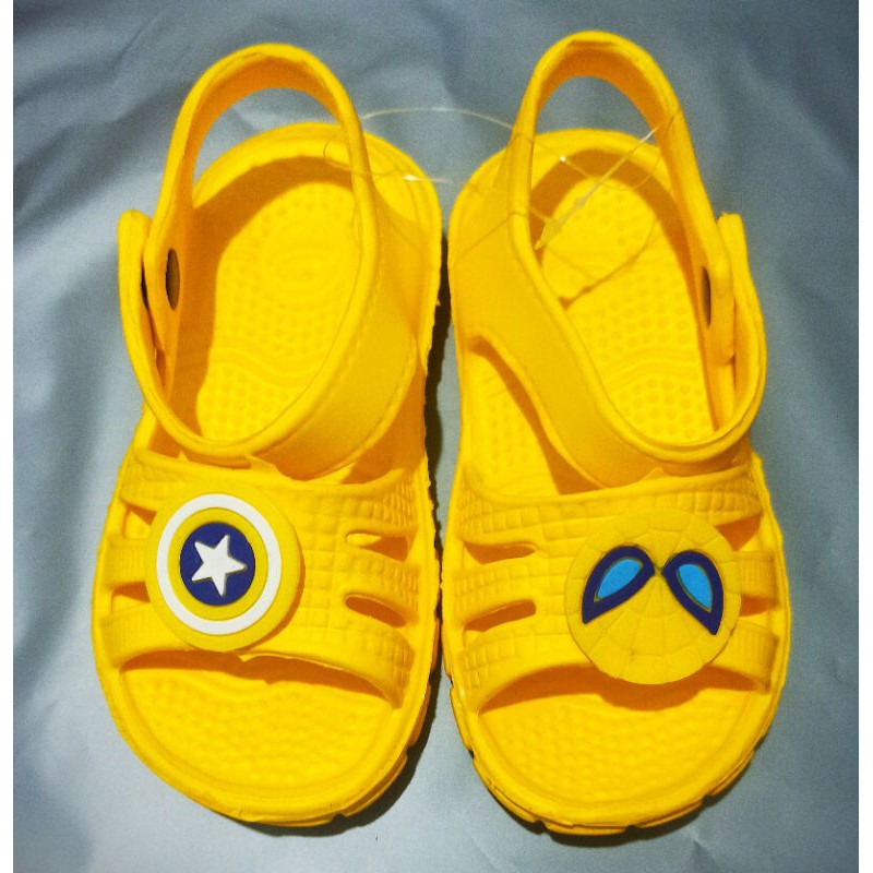 SEPATU SANDAL ANAK  SPIDERMAN/         Sandal karet anak tali kancing baby boy dulux size 19/24