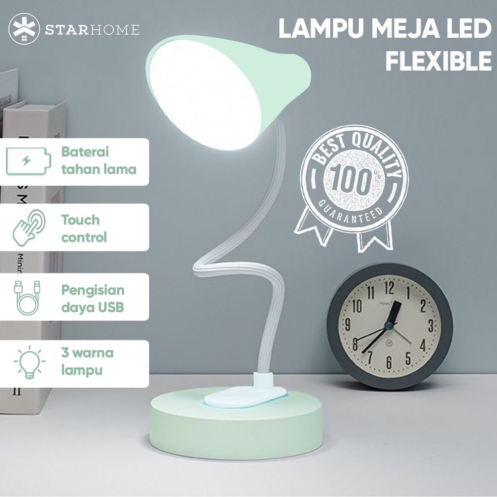 Lampu Meja LED Putar Bulat Lampu Belajar Lampu Meja Lampu Baca 3 Warna / Lampu Emergency Lampu Tidur Aneka Warna 1950