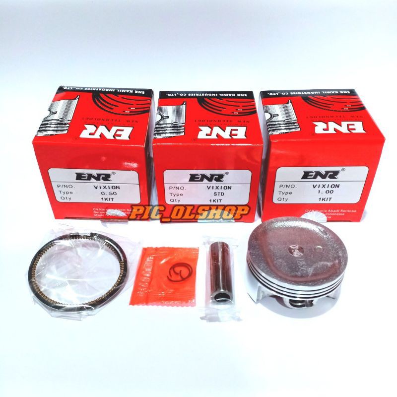 Piston Kit Set Yamaha VIXION Old Lama Ukuran Os : STD - 25 - 50 - 75 - 100 - 150 - 200 Original ENR