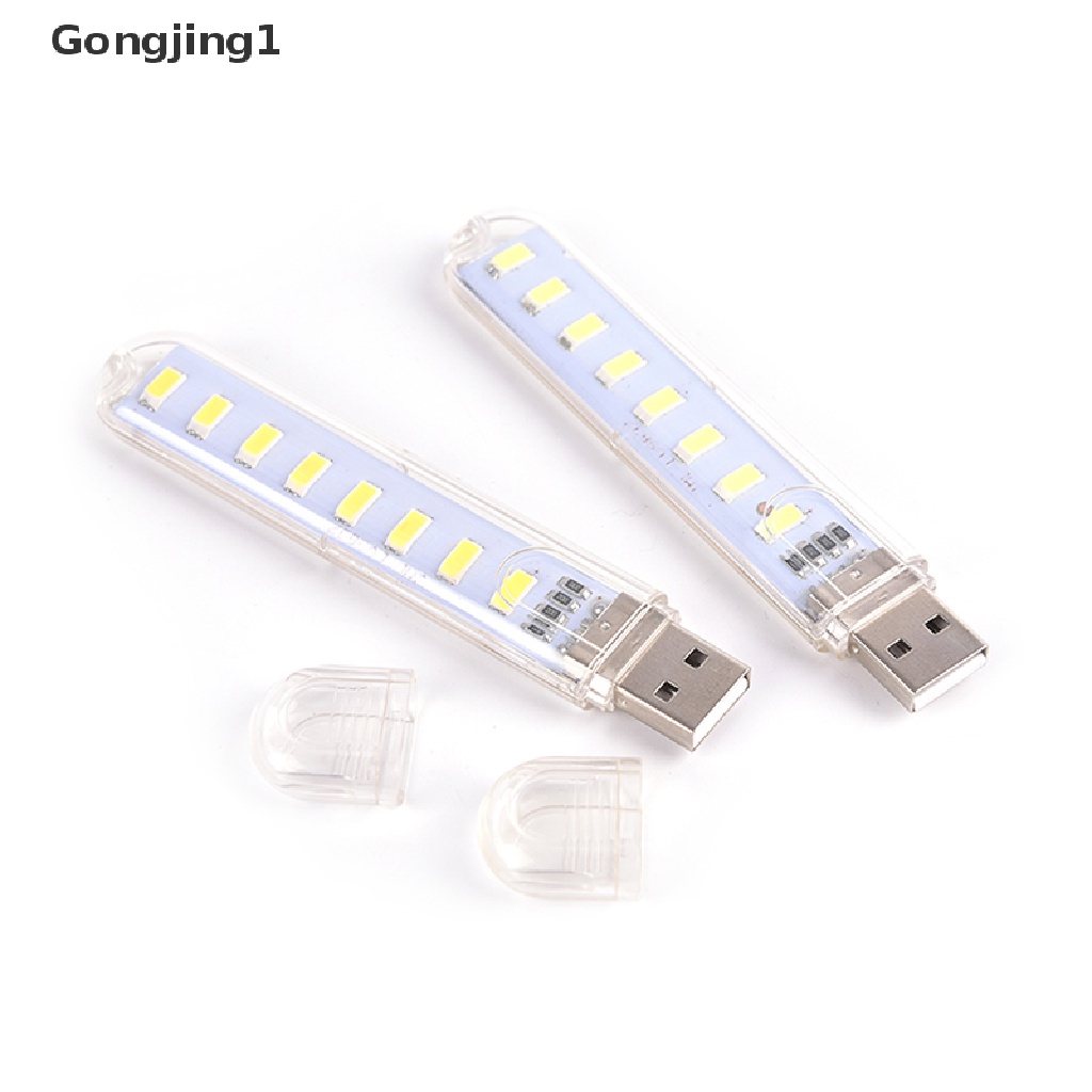 Gongjing1 Lampu Malam 8-LED Mini USB Portable Untuk PC / Laptop