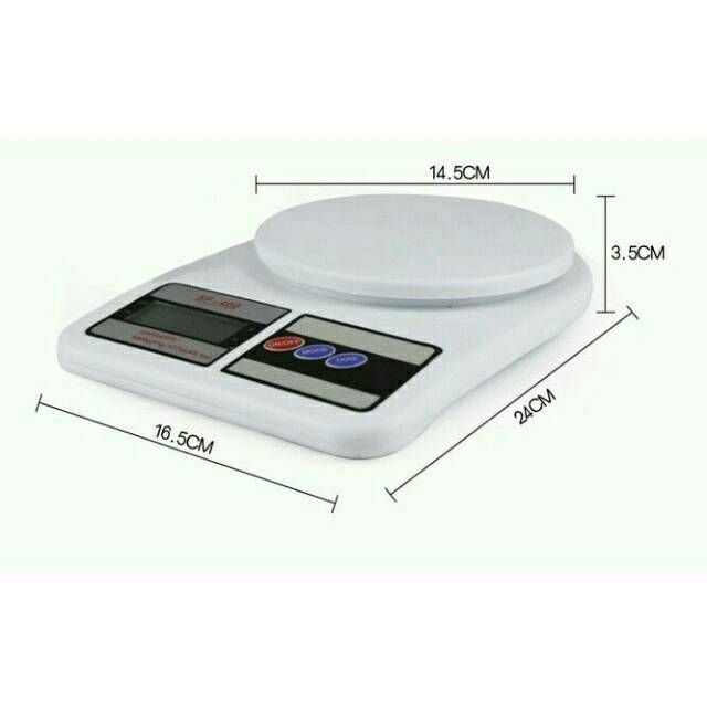 [375 GRAM] Timbangan Digital Dapur Kapasitas 10 kg Electronic Kitchen Scale Bonus Baterai