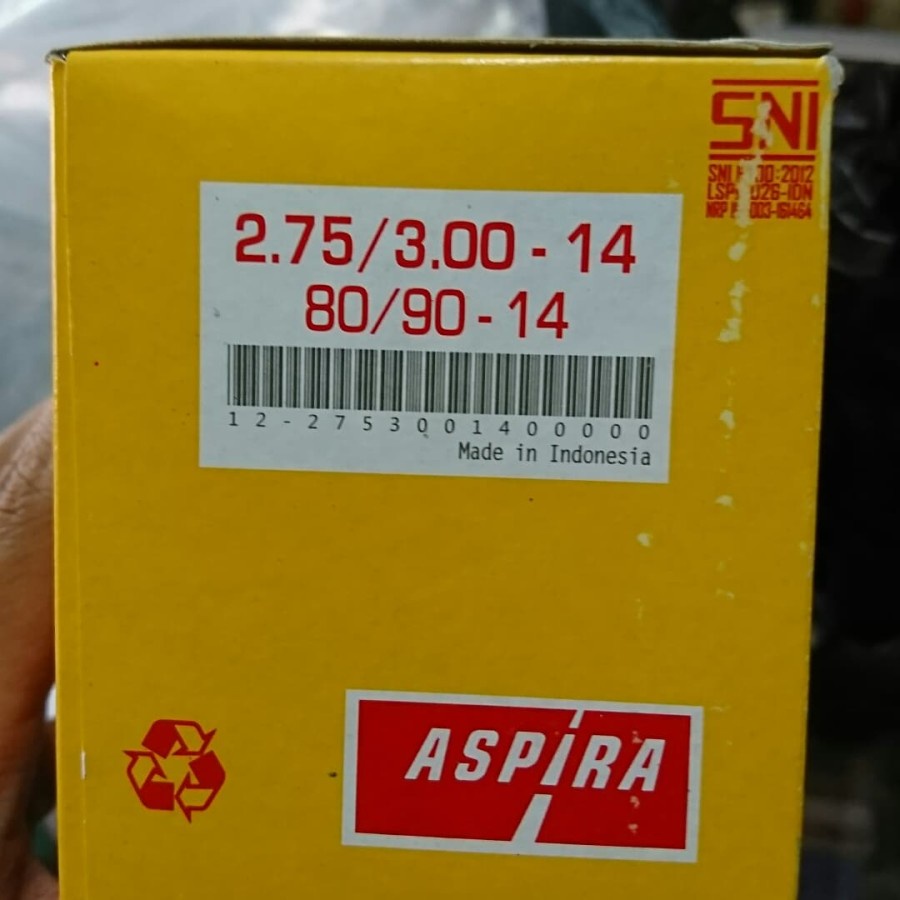 Ban dalam Aspira 275 / 300 ring 14 untuk ban dalam motor depan belakang mio beat 2.75 3.00