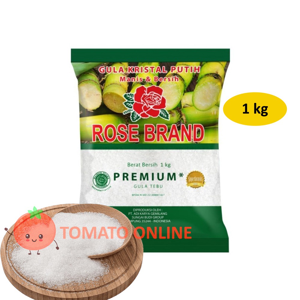 Rose Brand / Gula Pasir Putih Kristal / Premium / 1 kg 1kg - Seller