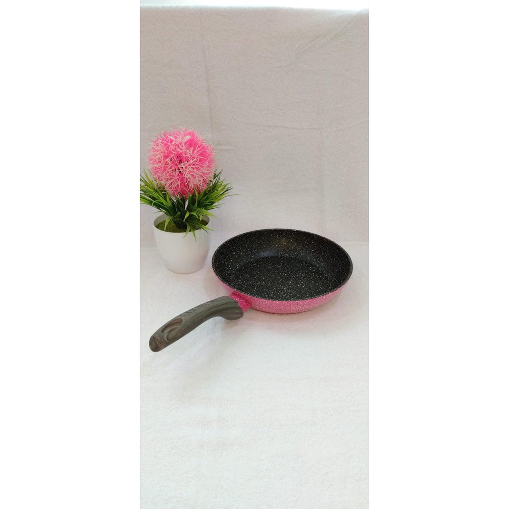 FRYPAN 22CM BLACK PINK BOLDE / WAJAN TEFLON 22CM BOLDE