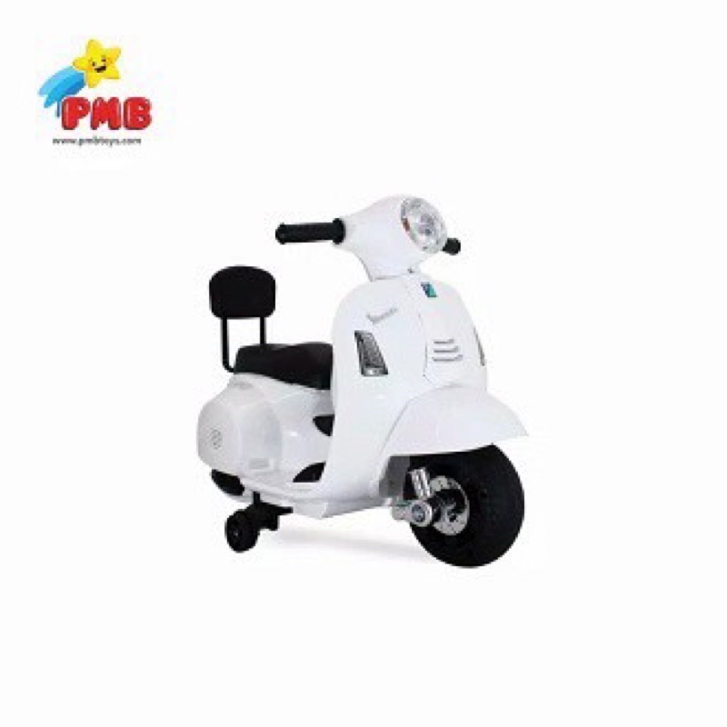 Mainan Anak Motor Aki Murah Vespa Vintage Classic Lisensi Original Pmb 788-Putih