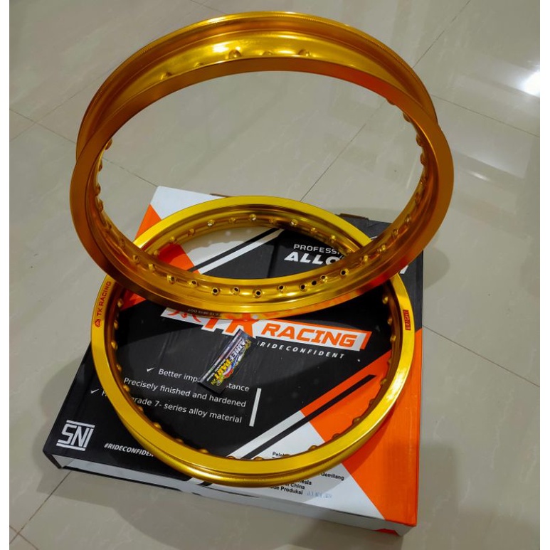 velg TK racing gold pelek velg TK racing gold 185 215 rim 17 set