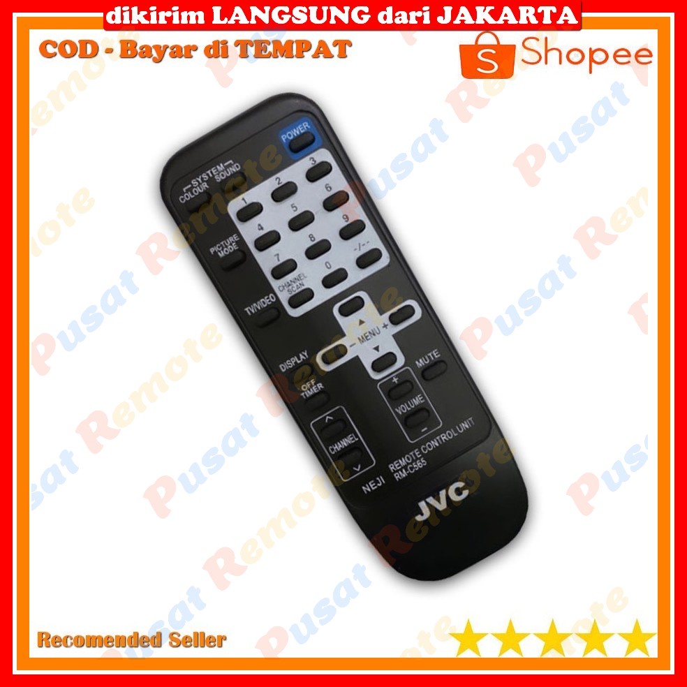 Remote Remot TV Tabung JVC Rm-C565 Kualitas Grade Ori/Original Pabrik/Kw Super Baru Langsung Connect