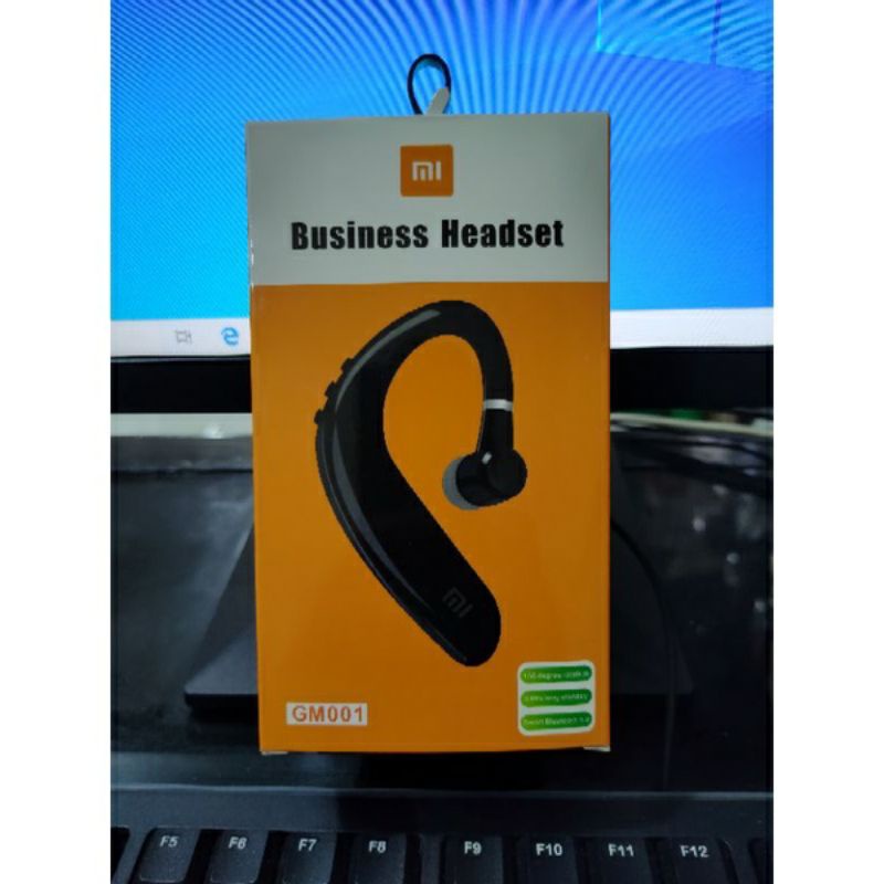 HF BUSINESS HEADSET BLUETOOTH BRANDED GM-001 SPORT SINGLE EAR SUARA BASS