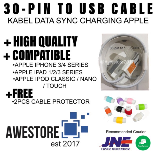 PREMIUM Kabel Data I   phone 4 4S 3 3G Ipad 1 2 Ipod Classic